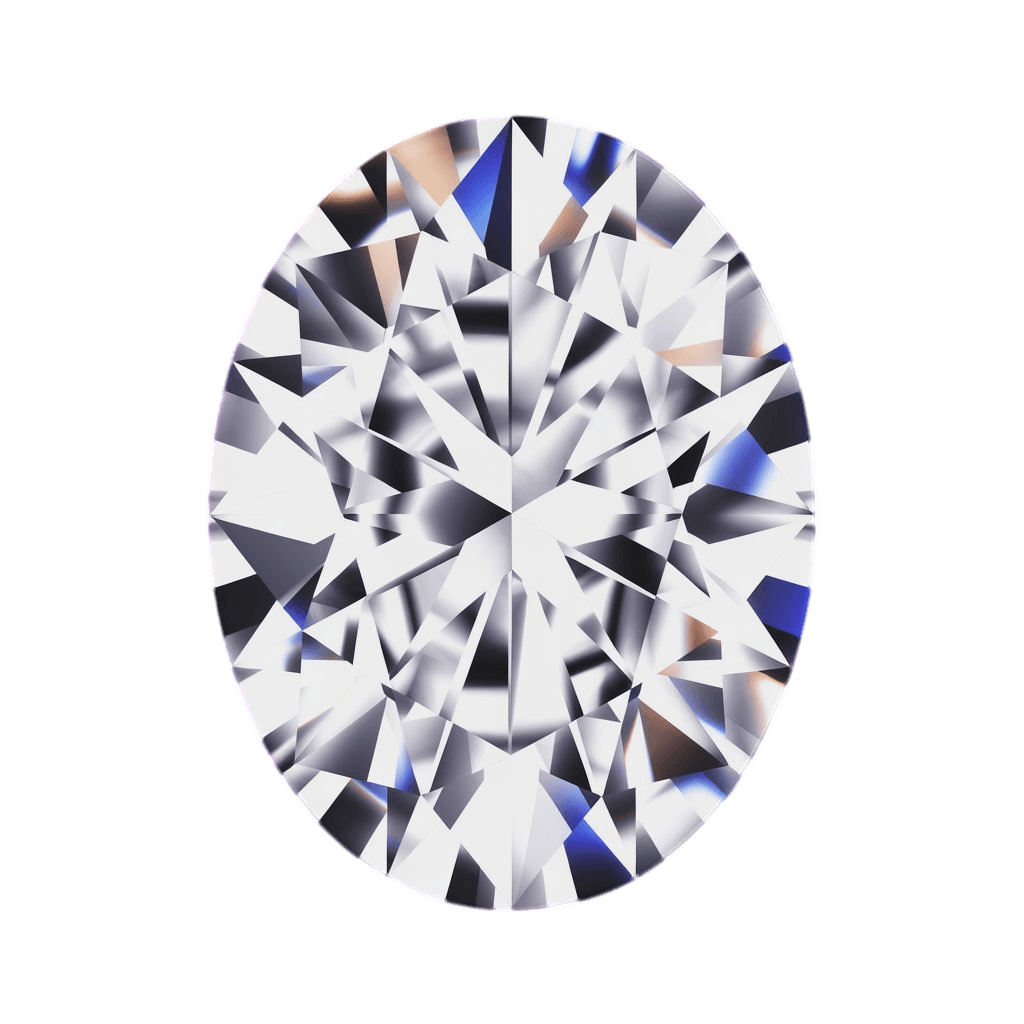 Oval cut diamond