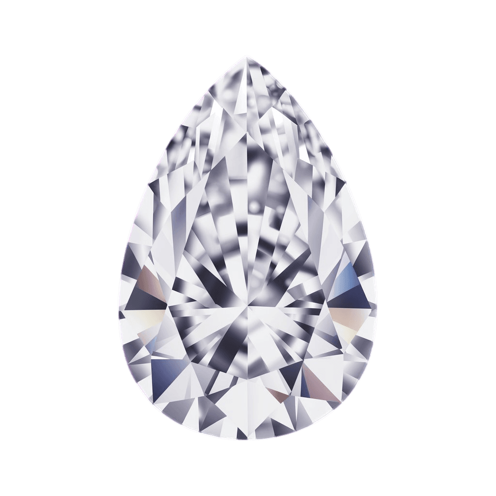 Pear cut diamond