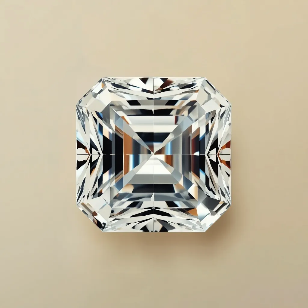 Asscher cut lab-grown diamond shape