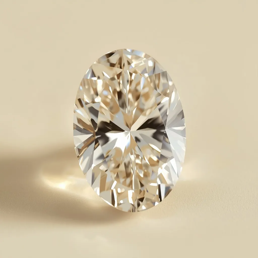 Oval cut lab-grown diamond shape